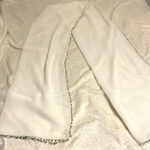 Ivory Sequined Shawl/Wrap